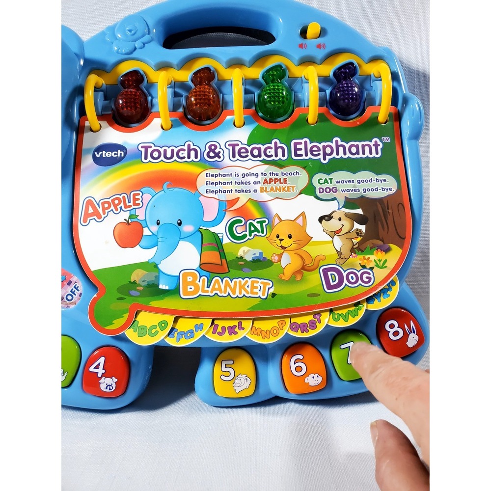 VTech Touch & Teach Elephant Learning Toy–Interactive Talking ABC Number-Working - Picture 6 of 10